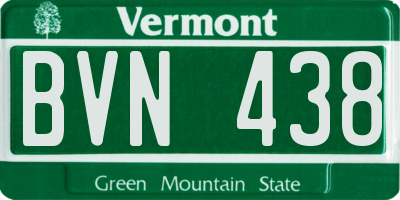 VT license plate BVN438