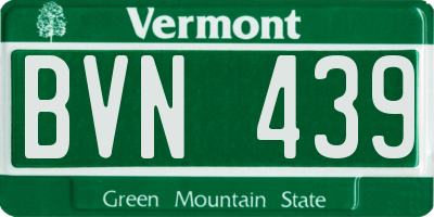 VT license plate BVN439