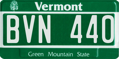 VT license plate BVN440