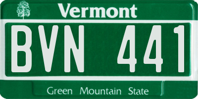 VT license plate BVN441