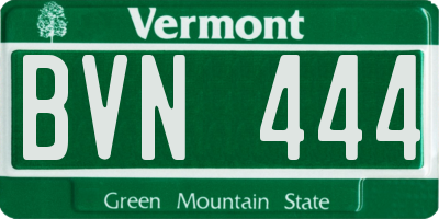 VT license plate BVN444