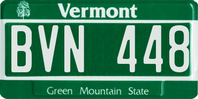 VT license plate BVN448