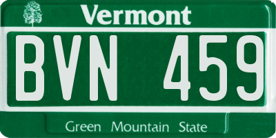 VT license plate BVN459