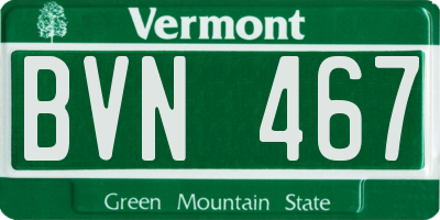 VT license plate BVN467