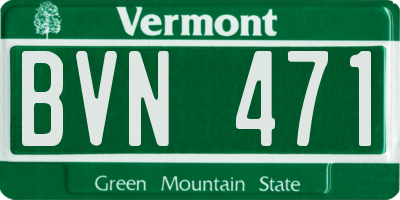 VT license plate BVN471