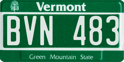 VT license plate BVN483