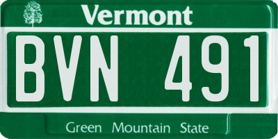 VT license plate BVN491