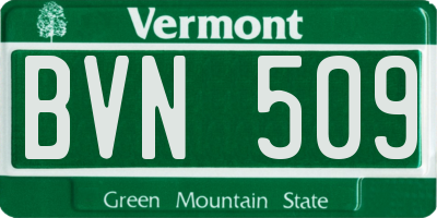 VT license plate BVN509