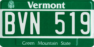 VT license plate BVN519