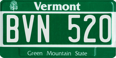 VT license plate BVN520