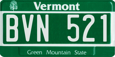 VT license plate BVN521