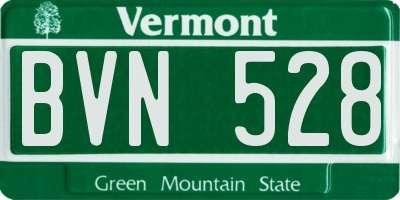 VT license plate BVN528