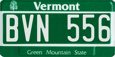 VT license plate BVN556