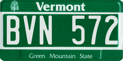 VT license plate BVN572