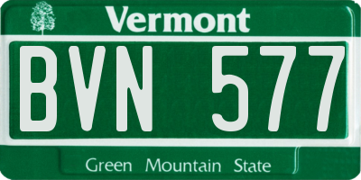 VT license plate BVN577