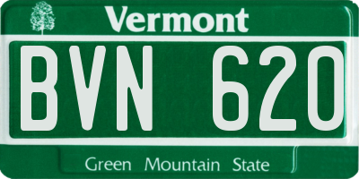 VT license plate BVN620