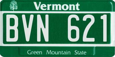 VT license plate BVN621