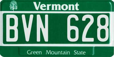 VT license plate BVN628