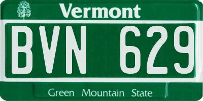 VT license plate BVN629