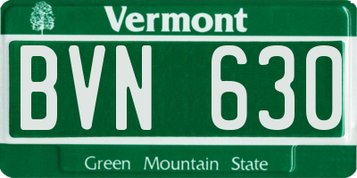 VT license plate BVN630