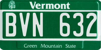 VT license plate BVN632