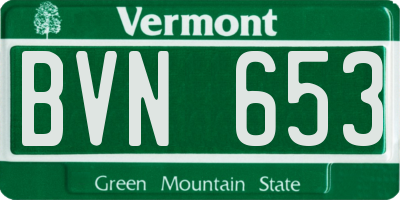 VT license plate BVN653