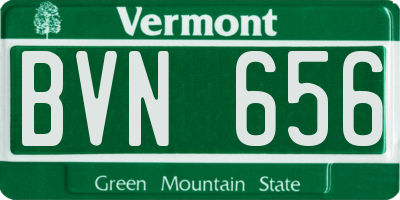 VT license plate BVN656