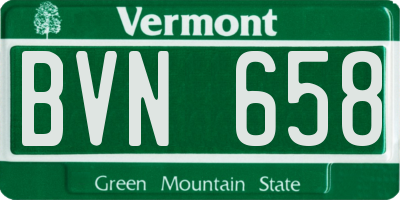 VT license plate BVN658