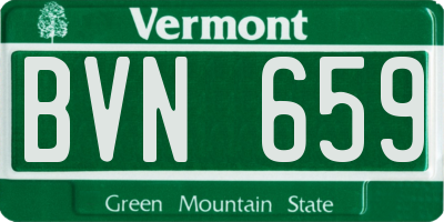 VT license plate BVN659