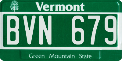 VT license plate BVN679