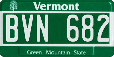VT license plate BVN682