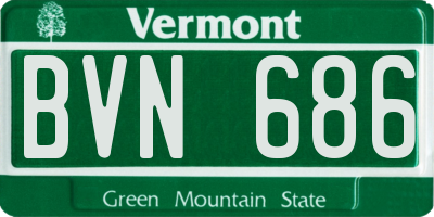 VT license plate BVN686
