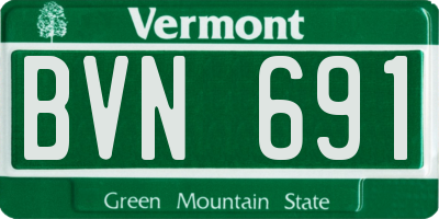 VT license plate BVN691