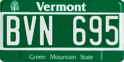 VT license plate BVN695