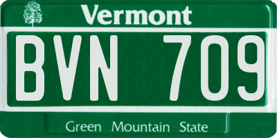 VT license plate BVN709