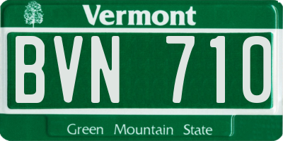 VT license plate BVN710