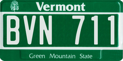 VT license plate BVN711