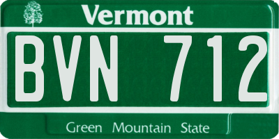 VT license plate BVN712