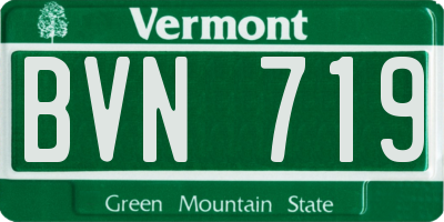 VT license plate BVN719