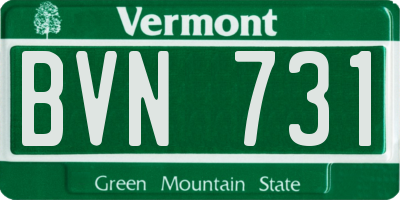 VT license plate BVN731