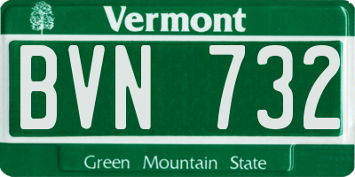 VT license plate BVN732
