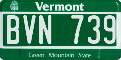 VT license plate BVN739