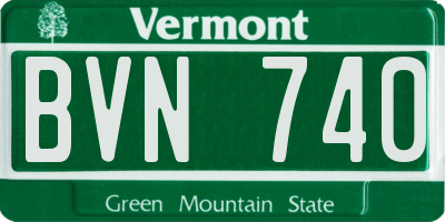 VT license plate BVN740