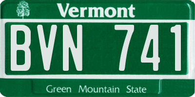 VT license plate BVN741