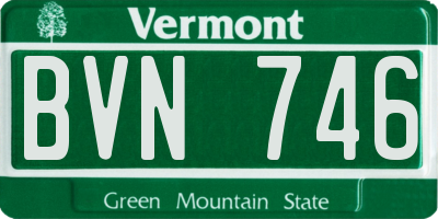 VT license plate BVN746