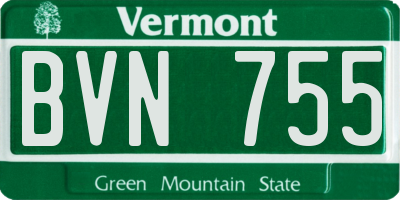 VT license plate BVN755