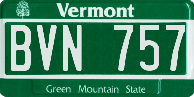 VT license plate BVN757