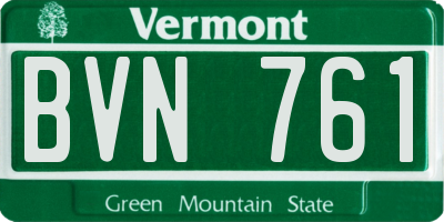 VT license plate BVN761