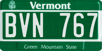 VT license plate BVN767