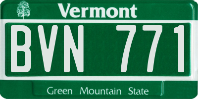 VT license plate BVN771
